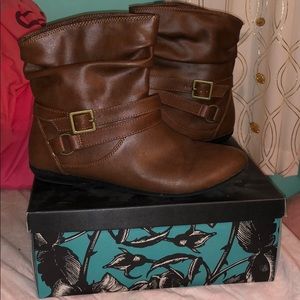 Brown booties